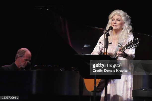 Judy Collins performs in concert at the Ocean City Music Pier on June 28, 2021 in Ocean City, New Jersey.
