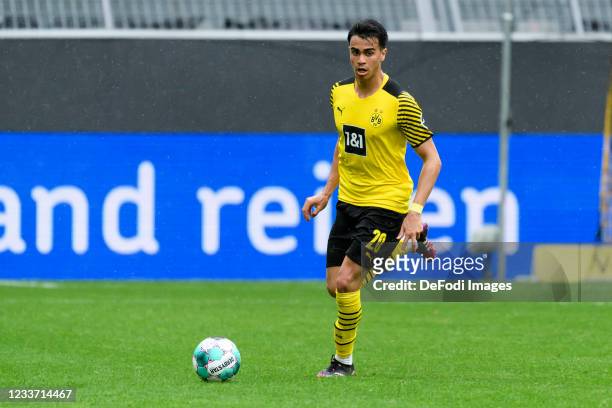 Reinier of Borussia Dortmund controls the ball during the Bundesliga match between Borussia Dortmund and Bayer 04 Leverkusen at Signal Iduna Park on...
