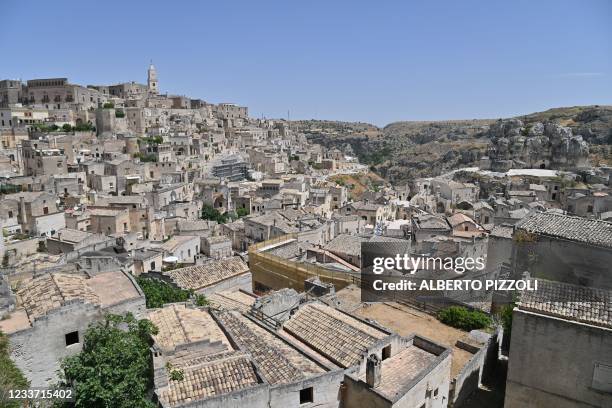 Picture taken on June 29, 2021 shows the city of Matera.