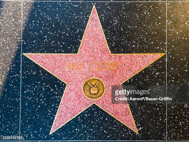 General view of Bill Cosby's Star on the Walk of Fame on June 30, 2021 in Hollywood, California.