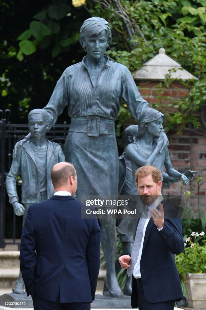 Diana, Princess Of Wales Statue Unveiling At Kensington Palace