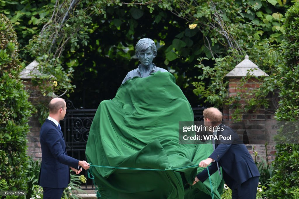 Diana, Princess Of Wales Statue Unveiling At Kensington Palace