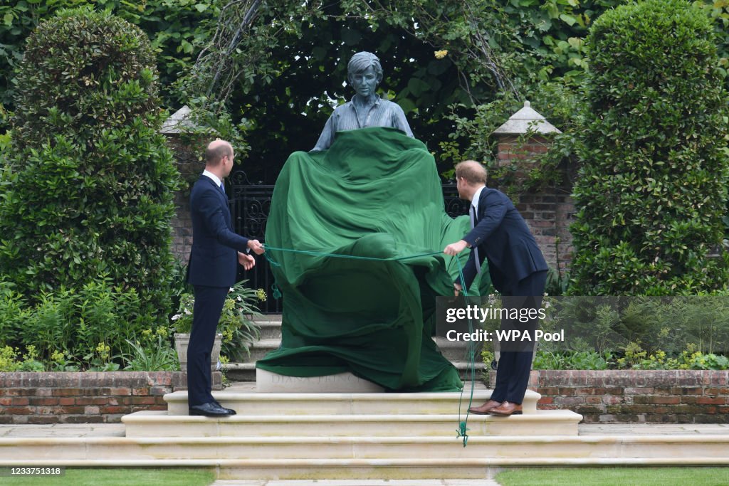 Diana, Princess Of Wales Statue Unveiling At Kensington Palace