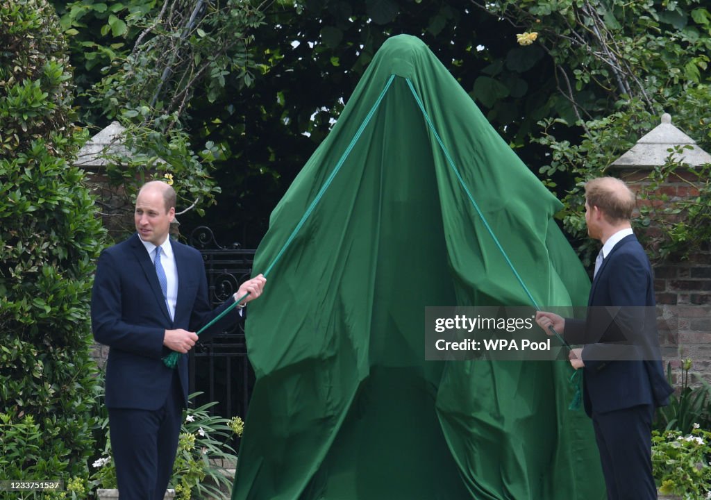 Diana, Princess Of Wales Statue Unveiling At Kensington Palace