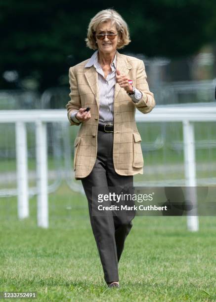 Penelope Knatchbull, Countess Mountbatten of Burma visits the Royal Windsor Horse Show 2021 at Windsor Castle on July 1, 2021 in Windsor, England.