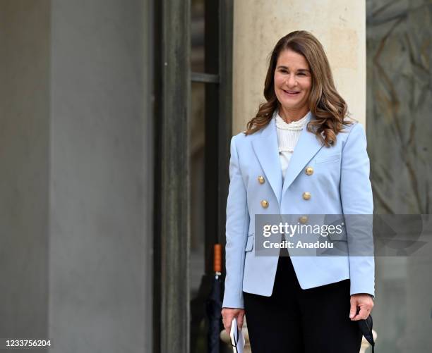 Melinda Gates, co-founder of the Bill and Melinda Gates foundation arrives at the Elysee Palace in Paris, France on July 01, 2021.