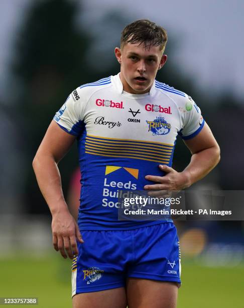 Leeds Rhinos' Jack Broadbent during the Betfred Super League match at Emerald Headingley Stadium, Leeds. Picture date: Thursday July 1, 2021.