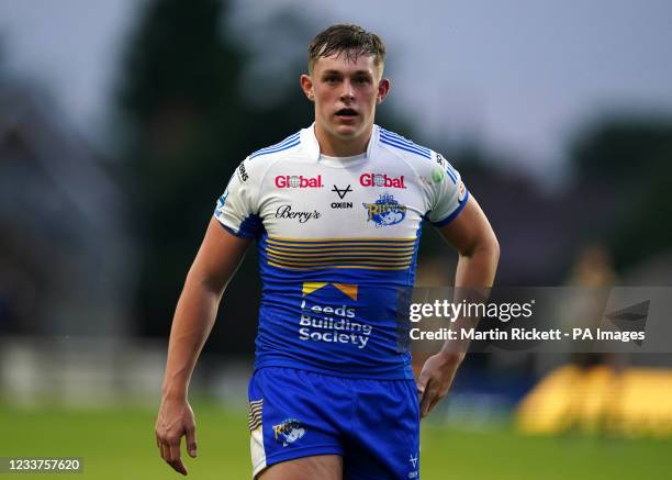 Leeds Rhinos' Jack Broadbent during the Betfred Super League match at Emerald Headingley Stadium, Leeds. Picture date: Thursday July 1, 2021.