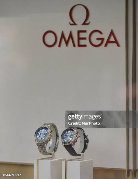 Watches on display in a shop window in Dublin city center. On Thursday, 01 July 2021, in Dublin, Ireland.