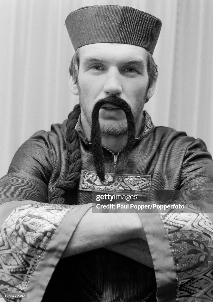 Aston Villa footballer Peter Withe in fancy dress, circa December ...