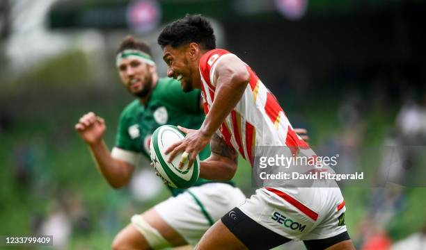 Dublin , Ireland - 3 July 2021; Siosaia Fifita of Japan during the International Rugby Friendly match between Ireland and Japan at Aviva Stadium in...