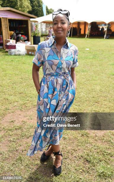 Angellica Bell attends a VIP Preview of the RHS Hampton Court Palace Garden Festival 2021 at Hampton Court Palace on July 5, 2021 in London, England.