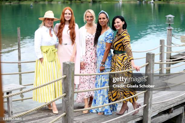 Claudia Anders, Barbara Meier-Hallmann, Sabine Lisicki, Barbara Becker and Mimi Fiedler during the wedding ceremony of Claudelle Deckert and Peter...