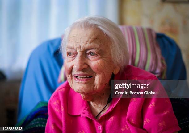 Chatham, MA Juliet Bernstein sits in the bedroom of her home in Chatham, MA on June 24, 2021. Juliet, who will be 108 in July, doesnt want to leave...