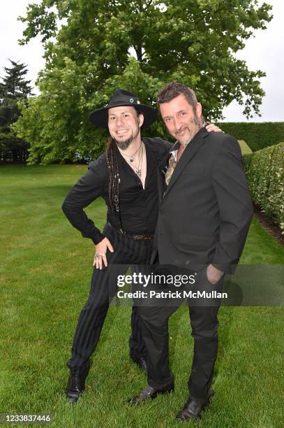 Charlie Charr Zardoz and Chris Flambeaux attend Kenneth & Maria Fishel Celebrate In Honor Of AMERICA at Private Residence on July 3, 2021 in...