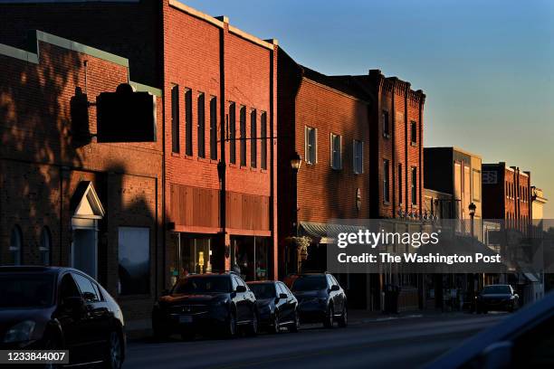 June 17: The downtown historic district is seen as the sun sets June 17, 2021 in Abingdon, VA. The southwest region of Virginia was hit hard with...