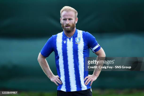 Barry Bannan in action for Sheffield United during a pre-season friendly between Celtic and Sheffield Wednesday at Dragons Park on July 07 in...