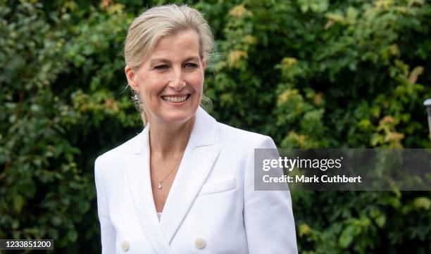 Sophie, Countess of Wessex during a visit to Windmill City Farm on July 6, 2021 in Bristol, England.