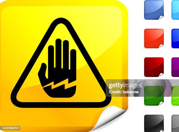high voltage warning sign internet royalty free vector art - electric shock icon stock illustrations