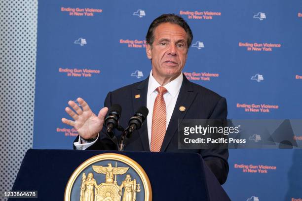 Governor Andrew Cuomo makes an announcement regarding gun violence in the state at John Jay College of Criminal Justice. Governor declared Disaster...