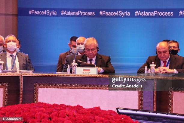 View from main session of 16th round of Astana talks on Syria with participation of delegations from guarantor countries of Turkey, Iran and Russia...