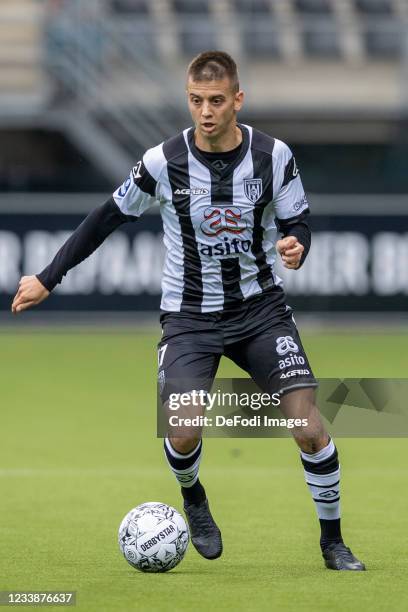 Adrian Szoke of Heracles Almelo controls the ball during the Pre-Seasom Friendly match between Heracles Almelo and Sparta Rotterdam at Erve Asito on...