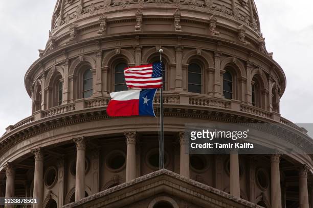 The Texas State Capitol is seen on the first day of the 87th Legislature's special session on July 8, 2021 in Austin, Texas. Republican Gov. Greg...