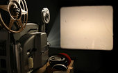 Film Projector with Blank Frame