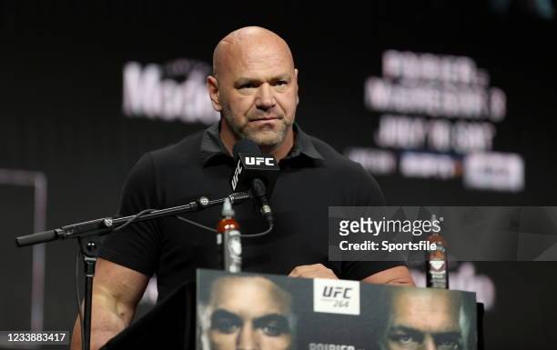 Nevada , United States - 8 July 2021; UFC President Dana White during a press conference ahead of UFC 264 at the T-Mobile Arena in Las Vegas, Nevada,...
