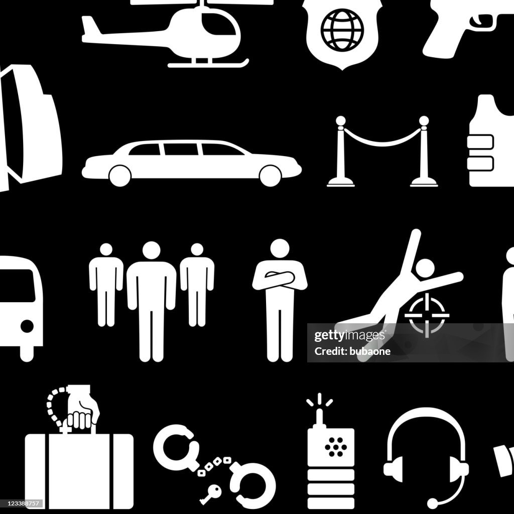 Private security royalty free vector icon set