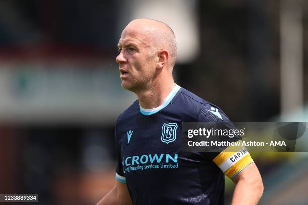 Charlie Adam of Dundee during the Pre-Season Friendly between Dundee and West Ham United at Dens Park Stadium on July 9, 2021 in Dundee, Scotland.