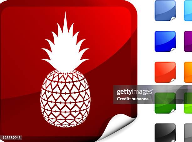 pineapple internet royalty free vector art - pineapple wedge white background stock illustrations