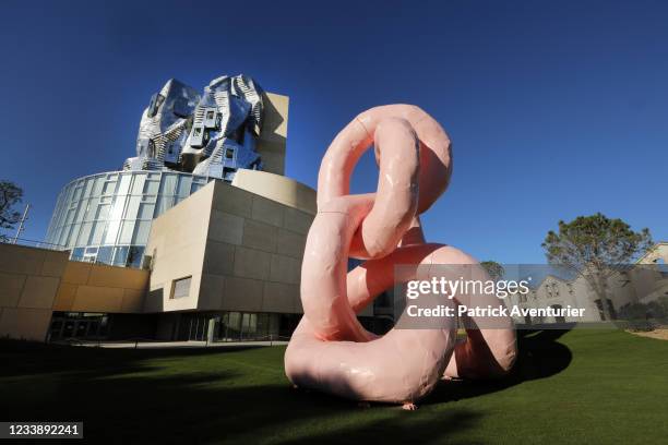 Fondation Luma opening in Arles, south of France on July 7, 2021 in Arles, France.The twisting tower clad in reflective aluminium tiles, designed by...