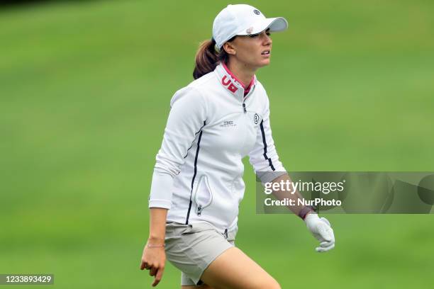 Klara Spilkova of Czech Republic approches the first green during the second round of the Marathon LPGA Classic presented by Dana golf tournament at...