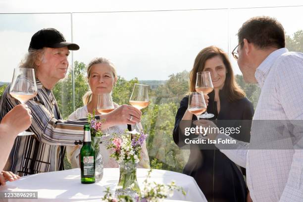 Steffi Stephan, Claudia Gerken, Meram Karahasan and Sascha von Zabern during the exclusive pre-opening event of the ATLANTIC Hotel Muenster on July...