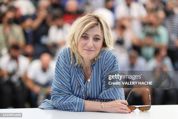 French-Italian actress Valeria Bruni Tedeschi poses during a photocall for the film "Cette Musique ne joue pour Personne" at the 74th edition of the...