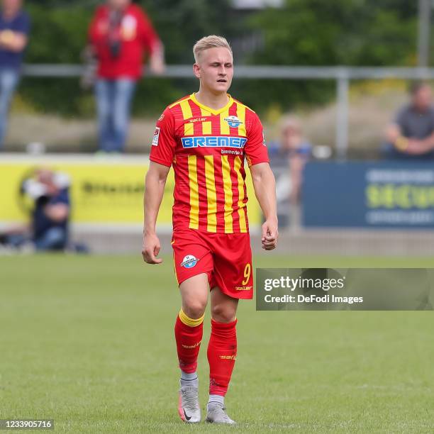 Kai Proger of SC Paderborn 07 looks on during the Pre-Season Friendly match between Ajax Amsterdam and SC Paderborn 07 at Sportpark Vondersweijde on...