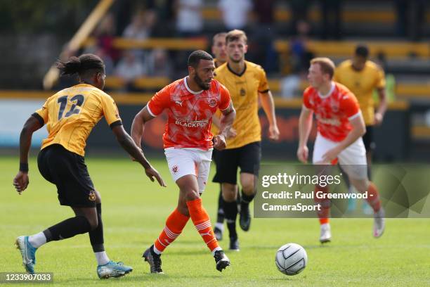 Blackpool's Kevin Stewart during the Pre-Season Friendly match between Southport and Blackpool at Pure Stadium on July 10, 2021 in Southport, England.