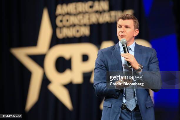 James O'Keefe, founder of Project Veritas, speaks during the Conservative Political Action Conference in Dallas, Texas, U.S., on Friday, July 9,...