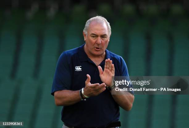 Head coach Gary Gold before the Summer Series match at the Aviva Stadium, Dublin. Picture date: Saturday July 10, 2021.