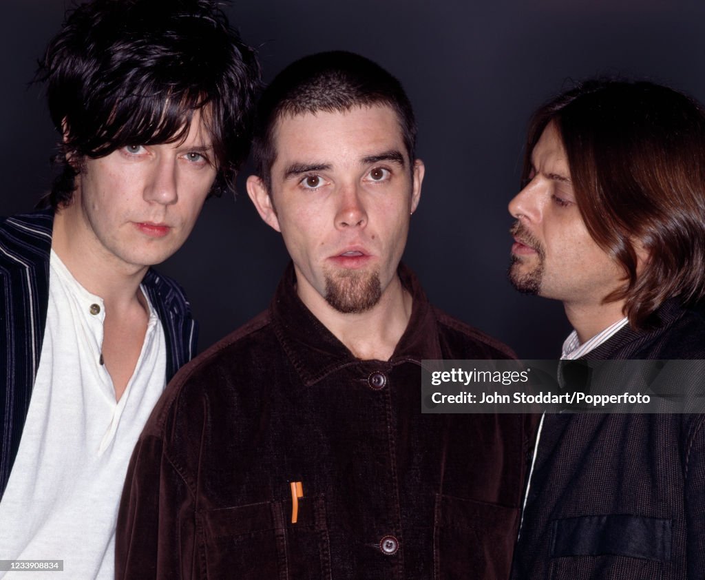English rock band The Stone Roses John Squire, Ian Brown and Mani ...