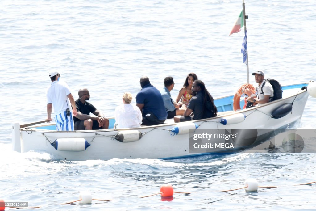 Celebrity Sightings In Capri - July 8, 2021