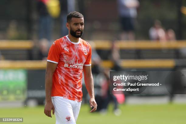 Blackpool's Kevin Stewart during the Pre-Season Friendly match between Southport and Blackpool at Pure Stadium on July 10, 2021 in Southport, England.