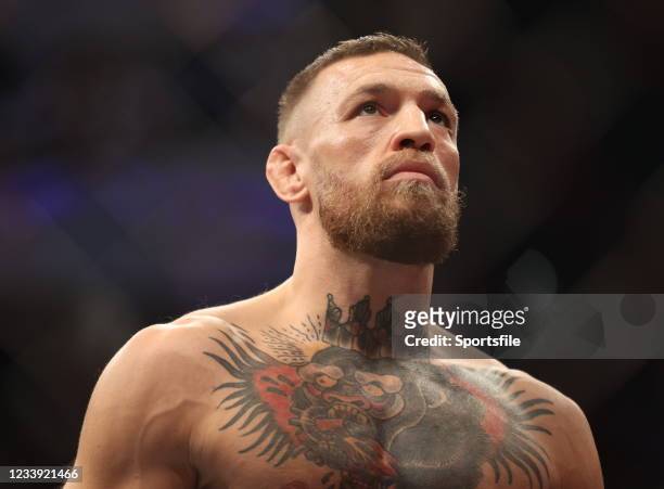 Nevada , United States - 10 July 2021; Conor McGregor before his lightweigh fight with Dustin Poirier during the UFC 264 event at T-Mobile Arena in...