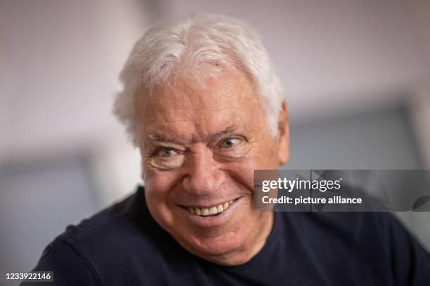 July 2021, Italy, Rome: Former Italian tennis player and two-time French Open winner Nicola Pietrangeli speaks to the media ahead of the men's...