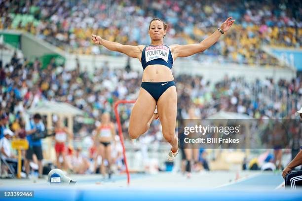 13th IAAF World Championships in Athletics: USA Hyleas Fountain in action during Women's Heptathlon at Daegu Stadium. Daegu, South Korea 8/30/2011...