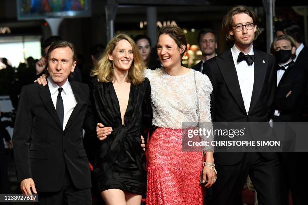 British actor Tim Roth, French director Mia Hansen-Love, Luxembourg actress Vicky Krieps and Swedish actor Hampus Nordenson arrive for the screening...