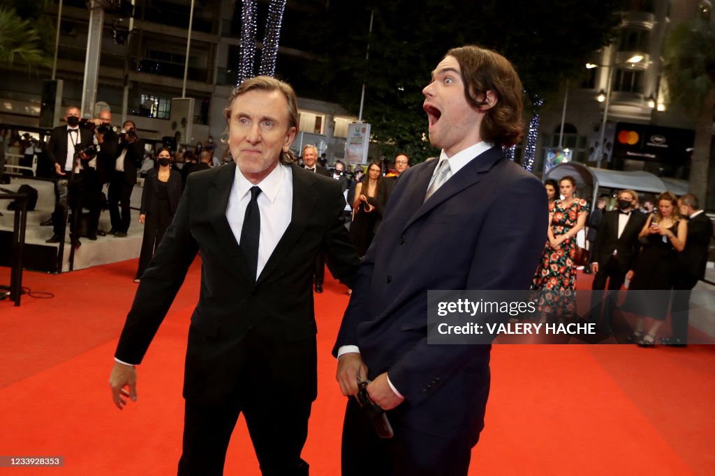 Charles Roth Actor TOPSHOT - British actor Tim Roth arrives with his son Michael Cormac ...