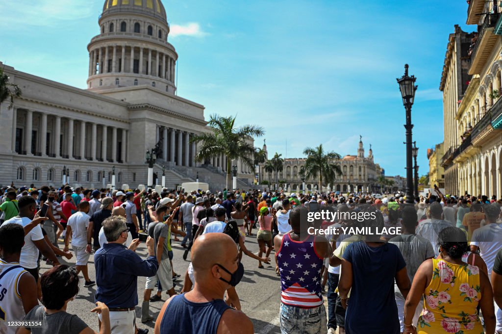 CUBA-POLITICS-DEMONSTRATION