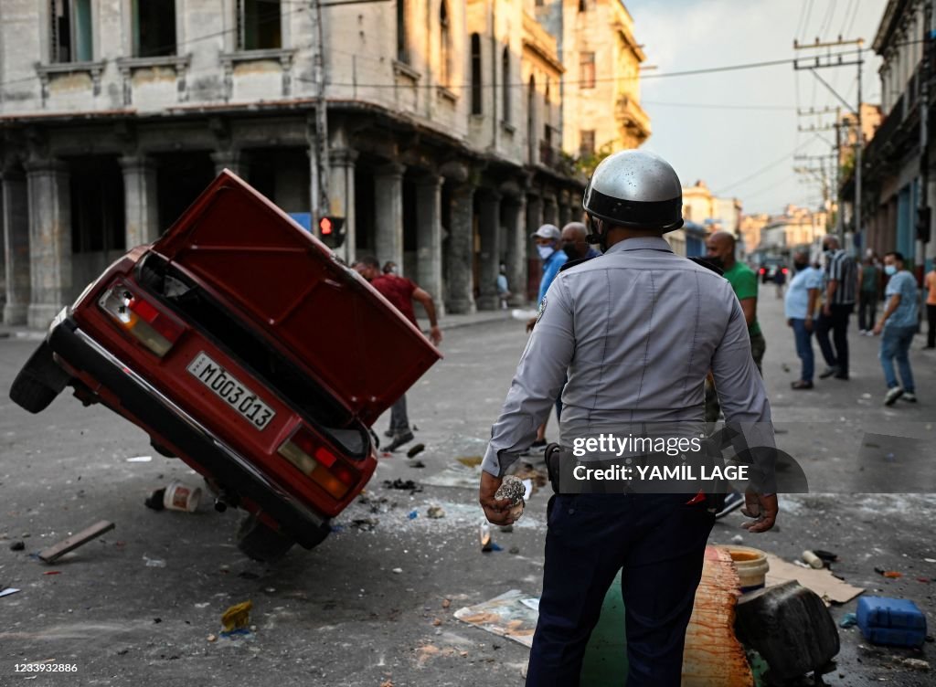 CUBA-POLITICS-DEMONSTRATION